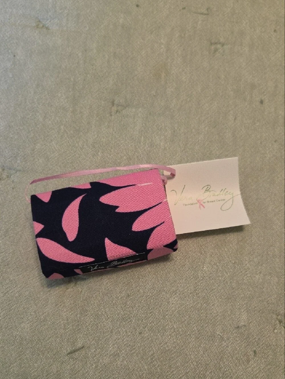 Nwt Vera Bradley Pink & Navy Floral Pattern Lipstick Holder With Mirror